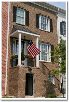 House with flag